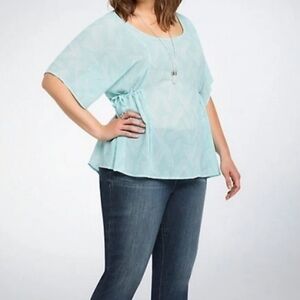 Torrid Feather Side Tie Top